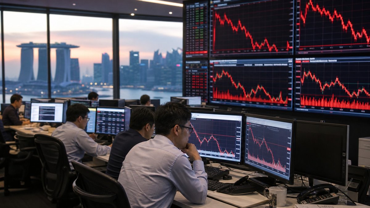 Bolsas da Asia derretem com freio na IA e KOSPI aciona pausa de 20 minutos