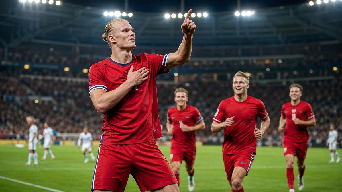 Haaland faz dois na estreia em Copa e Noruega goleia Iraque por 4 a 1