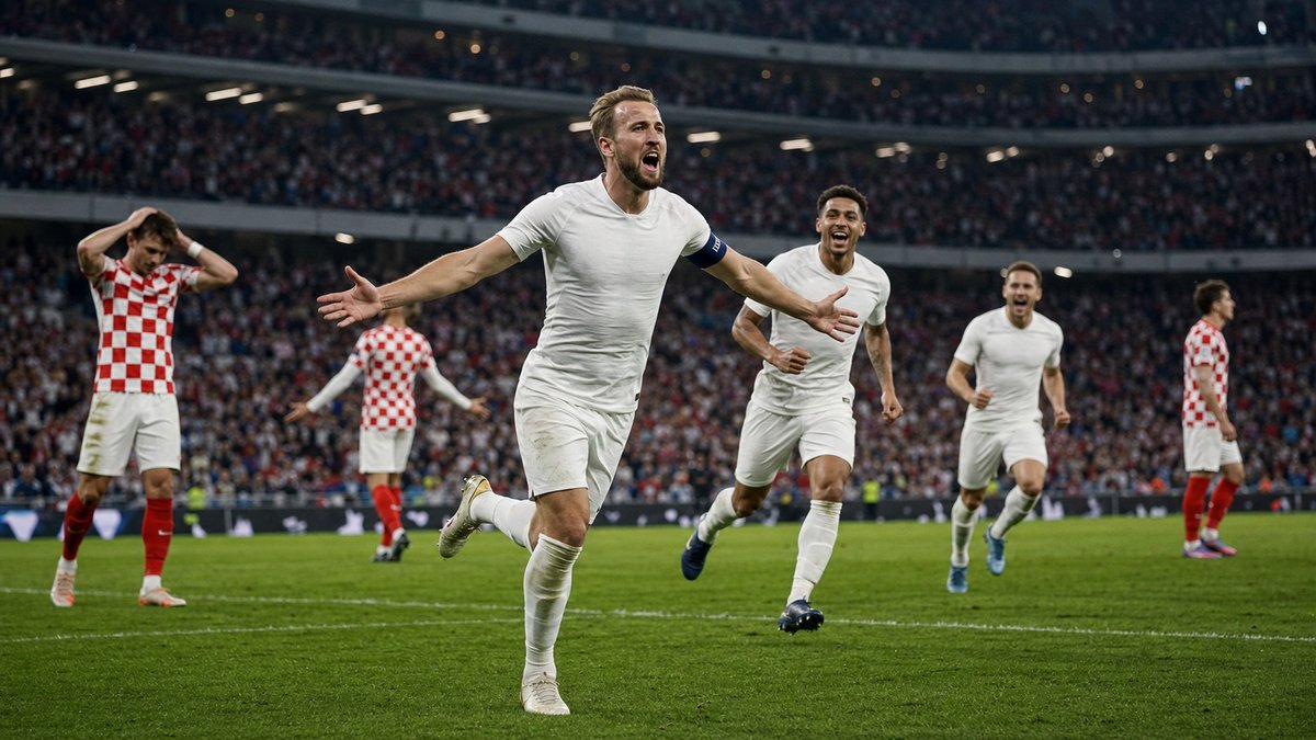 Inglaterra vence Croácia por 4 a 2 com Kane decisivo na estreia da Copa